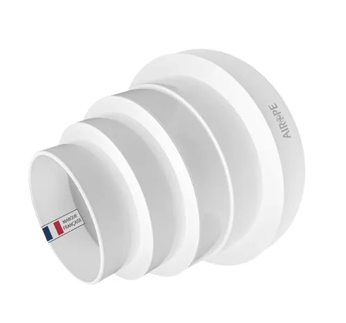 Airope Universal-Reduzierstück Ø 80 – 150 mm, verstellbar für Schlauch in Lüftungssystemen; Abluft-Klimaanlage, Schlauch usw. Es reicht aus, das Reduzierstück auf den Durchmesser zuzuschneiden, den Sie