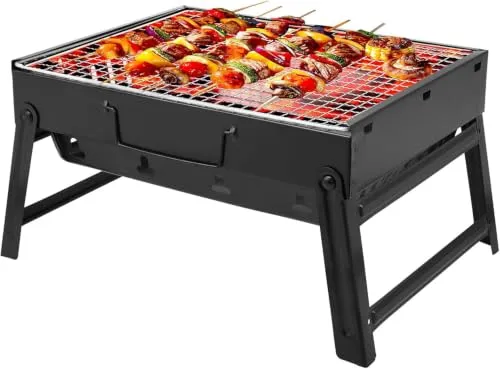 Tragbarer Edelstahl Holzkohlegrill