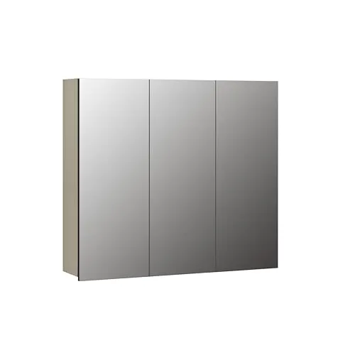 trendteam smart living PureBliss Spiegelschrank - Elegant in Hellgrau - Spiegelschrank fürs Bad mit 9 Fächern und 6 Einlegeböden, ideal für maximale Funktionalität in modernen Badezimmern.