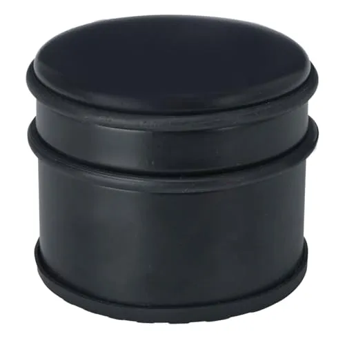 LS-LebenStil Premium Türstopper 9cm 1,1 kg schwer Schwarz Matt Gummi-Ring Bodenstopper Türpuffer Türhalter Türsack Fensterstopper Boden Gummi Tür Stopper Buchstütze