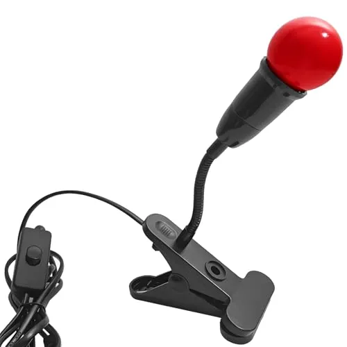 eTone Darkroom Safe Light, rote LED-Schreibtischlampe mit Clip, 360 Grad einstellbar, geeignet für die Verarbeitung von S/W-Film und S/W-Druckpapier (1W)