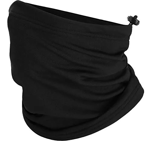Ladeheid Damen Herren Schlauchschal Winter Halswärmer Multifunktionstuch LA-153 (Schwarz, XXL)
