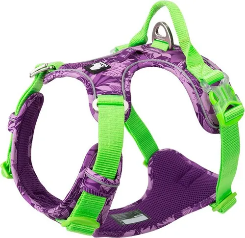 TrueLove Geschirr Country Camouflage violett, Größe: XS - Ergonomisches Hundegeschirr in Camouflage violett, perfekt für aktive Hunde. Verstellbar an Hals und Brust für eine optimale Passform und mit 3M Reflektoren für gute Sichtbarkeit. Robuster Haltegriff für bessere Kontrolle.