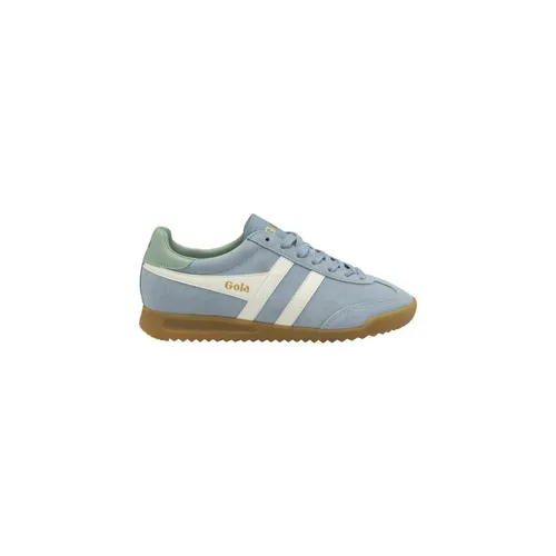Gola Torpedo Sneaker Women - Retro Wildleder Sneaker in Air/Off White/Surf (EW) 42 - Freizeitschuhe & Sneaker für Damen, stilvoller Wildleder-Sneaker im 80er-Jahre Design, ideal für Komfort und modische Akzente im Alltag.