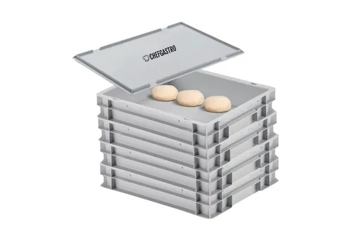CHEFGASTRO® Stapelbox Pizzaballenbox 9L - Stapelboxen für Pizzateig, robust und temperaturbeständig, ideal für Gastronomie und Hobby-Pizzabäcker, made in Germany.