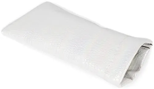 Produktbild styleBREAKER Etui für Sonnenbrillen in Perlmutt Kroko Optik mit Brillenputztuch, Brillenetui Schnappverschluss, Unisex 09020147, Farbe:Weiß