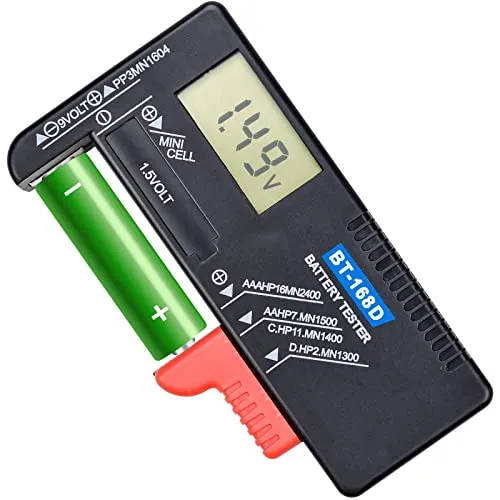 MINSHUXI Batterietester BT-168D Digitaler Universal Batterieprüfer Batterie Testgeräte Multi Size Batterieprüfer mit Analoger Anzeige zum Testen des Batteriestatus