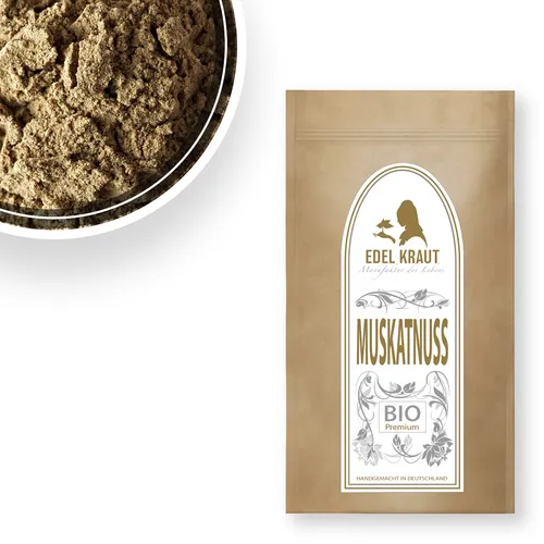 100g BIO MUSKATNUSS gemahlen | EDEL KRAUT Premium Muskat Nutmeg