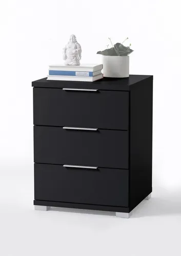 Pol Power Nachtkommode mit 3 Schubkästen - Nachttische: Stilvolle und funktionale Nachtkommode aus Holzwerkstoff mit strapazierfähiger Dekorfolie, ideal für eine ordentliche Aufbewahrung im Schlafzimmer.