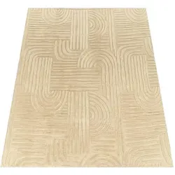 Kadima Design Teppich Beige, 80x150 cm – Luxuriöser Kurzflor - Beiger Kurzflor-Teppich 80 x 150 cm für stilvolle Innenräume. Mit seidig weichem Flor und eleganten Mustern sorgt er für ein luxuriöses Wohngefühl und harmoniert perfekt mit Ihrer Einrichtung.