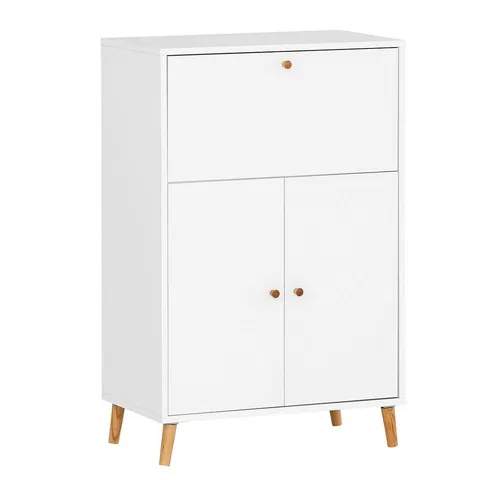 Lomadox Sekretär SISAK-80, Schreibtisch in weiß, B/H/T ca. 65,2/101,7/39 cm