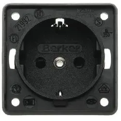 Berker Steckdosen Schwarz von Berker