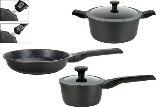 GSW Topf-Set Easy Click, Aluminiumguss, 5-teilig