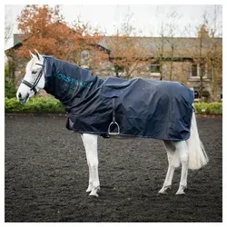 Horseware Ireland Rambo Mack in a Sack Regendecke Navy/Burgundy&Teal&Navy XL - Reit- & Pferdebedarf: Leichte, atmungsaktive und wasserdichte Regendecke schützt Pferd und Sattel, ideal für nasse Tage mit praktischer Aufbewahrungstasche.