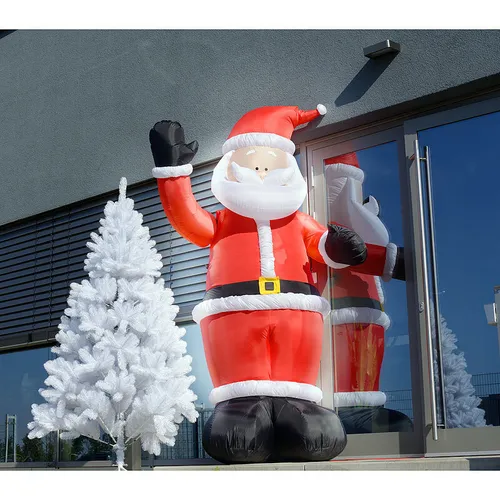 infactory Winkender Leucht-Weihnachtsmann, aufblasbar, 270 cm