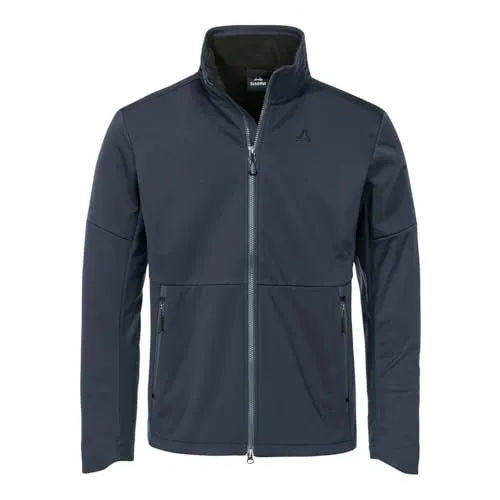 Schöffel Herren Style Fracon Softshell Jacke – Größe L, Blau - Funktionsjacke für aktive Outdoor-Aktivitäten, wind- und wasserabweisend für optimalen Komfort bei jedem Wetter.