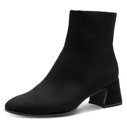 Tamaris Stiefelette, Blockabsatz, Partystiefelette in veganer Verarbeitung schwarz 36 EU