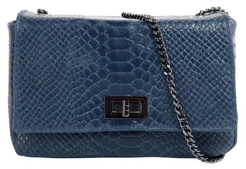 Cluty Umhängetasche, echt Leder, Made in Italy