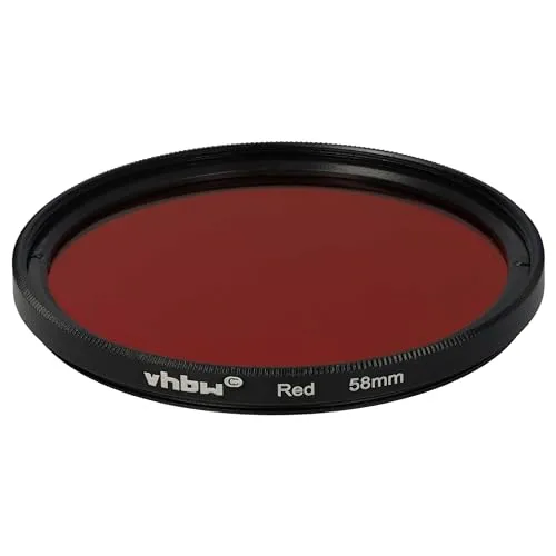 vhbw Universal Farbfilter rot für Kamera Objektive mit 58mm Filtergewinde - Rotfilter