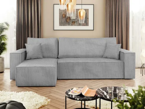 Mirjan24 Ecksofa Kobaro Cord Sofa mit Schlaffunktion von Mirjan24