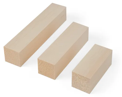 Schnitzholz aus Zirbelkiefer - 40 x 40 x 100 mm