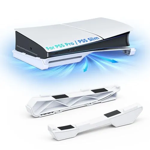 NexiGo PS5 Slim/Pro Zubehör Horizontalständer, [Minimalistisches Design], PS5 Slim / PS5 Pro Basisständer, Kompatibel mit PlayStation 5 Slim Pro Disc- & Digital-Editionen, Weiß