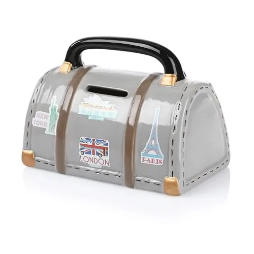 FunX Spardose Reisetasche in silber von FunX