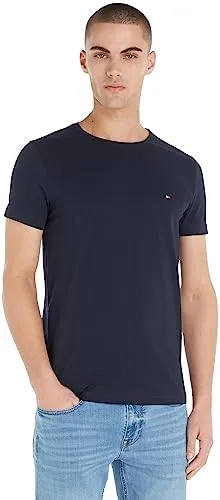 Tommy Hilfiger CORE STRETCH SLIM C-NECK TEE blau L (50) von Tommy Hilfiger