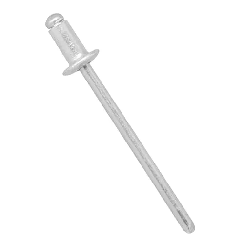 100x Blindnieten 4x6 mm Nieten Popnieten Blindniet Niet Set Aluminiumnieten Aluminium Alu Stahl Verzinkter Farbe Silber Verbinden Dünnen Werkstoffen Metall Kunststoff Holz Leder