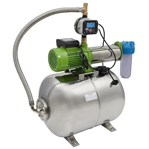 Hauswasserwerk HWW 8 SC 8,5 Bar 100 L SCF CH 20 - Hauswasserwerk mit 1500 Watt Kreiselpumpe, max. Druck 8,5 Bar und 100 L Edelstahlkessel – ideal für effiziente Wasserversorgung im Garten und Haushalt.