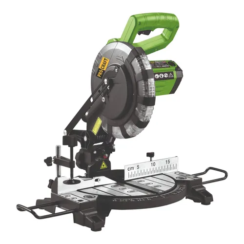 Procraft PGS215 Kapp- und Gehrungssäge 1500 W + 210 mm Sägeblatt & Staubbeutel