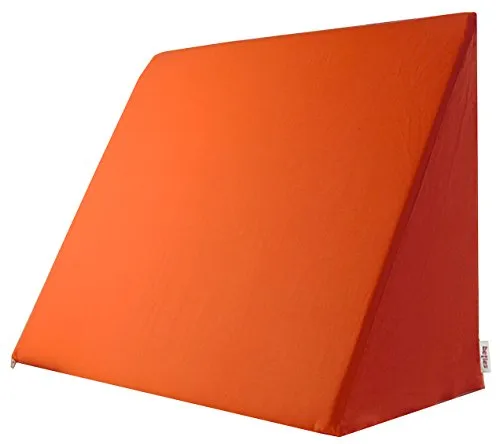 beties - Basic -, Big Comfy Keilkissen Bezug ca. 62x49x30 cm, Kissenhülle 100% Baumwolle in vielen fröhlichen Uni-Farben (orange)