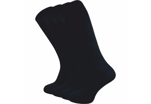 GAWILO Kniestrümpfe für Damen & Herren aus hochwertiger Baumwolle mit Komfortbund (4 Paar) Extra weicher Komfortbund, der nicht verrutscht ohne einzuschneiden