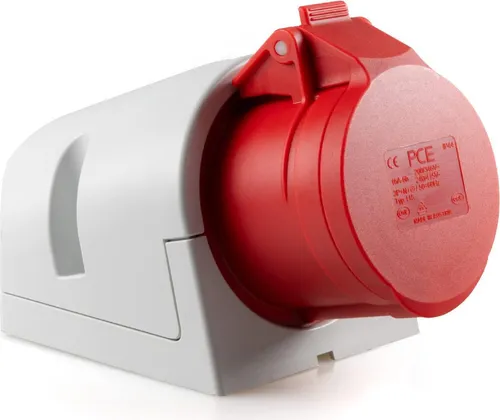 5-polig Aufputz Wandsteckdose 32A X100324 in rot von PCE