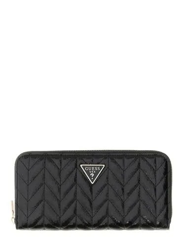 GUESS Geldbörse Cheryl SLG Zip Around Wallet Schwarz in schwarz von GUESS