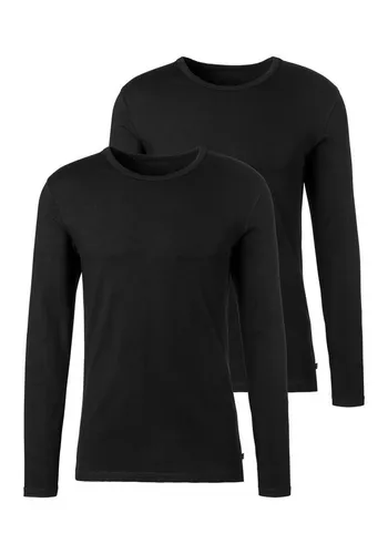 H.I.S Herren Langarmshirts (2 Stück) - Tops für Herren im 2er Pack, aus angenehm leichter und elastischer Baumwolle für hohen Tragekomfort und schmale Passform, ideal für den Alltag.