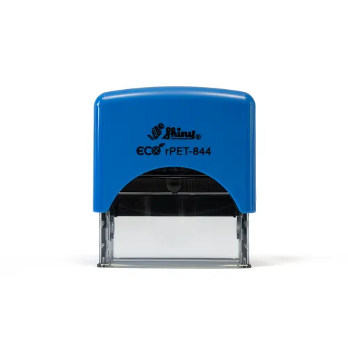 Personalisierter Stempel Shiny ECO rPET-844 - 58 x 22 mm für bis zu 5 Zeilen