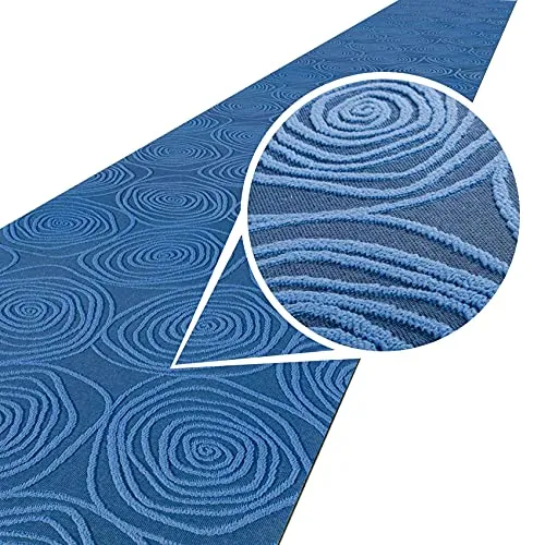 ANRO Küchenteppich Küchenläufer Läufer Teppichläufer Küche Flur waschbar rutschfest Essence Blau Abwaschbar 100 x 50cm