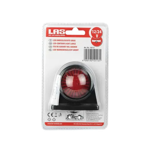LAS PKW Anhänger Umrissleuchte Groß Rot/Weiß Beleuchtung Leuchte 10113 LED
