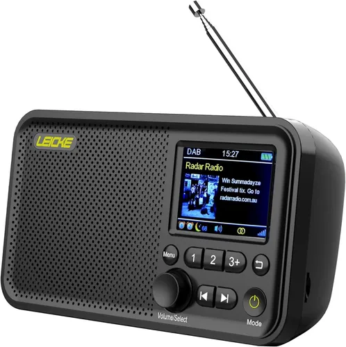LEICKE tragbares DAB+ Radio - DAB, DAB+ und UKW, 2,4