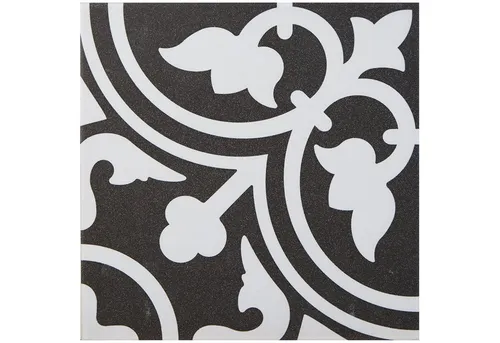 Orientalische Fliesen Flavie Noir 1m² - Boden- & Wandfliesen, stilvolle marokkanische Optik in frostsicherem Feinsteinzeug, ideal für Badezimmer und Küchen mit elegantem, mattem Finish.