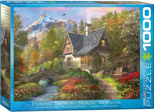 Puzzle 1000 Teile Puzzle - Puzzle - Morgens im Gebirge von Dominic Davison, Puzzleteile
