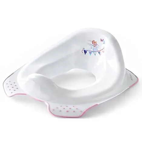KiNDERWELT Premium Toilettensitz für Kinder und Babys Prinzessin weiss Töpfchen für Kleinkinder ab 18 Monaten, abwischbar, rutschfest und BPA-frei