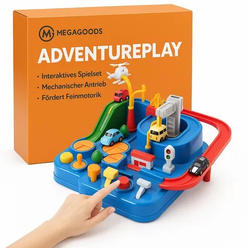 Rennbahn Spielset Kinder Interaktives Abenteuer Mechanisch DE.