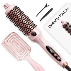 Wavytalk Blowout Boost - Ionische Lockenbürste für perfekte Locken - Lockenstäbe mit 5 Temperatureinstellungen und Ionentechnologie für frizzfreies, glänzendes Haar. Spart 50 % Styling-Zeit und sorgt für salonreife Ergebnisse zu Hause.