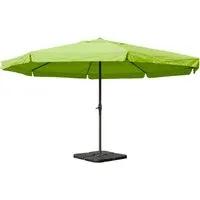 Sonnenschirm Carpi Pro Ø 5m - Gastronomie Marktschirm mit Ständer, grün - Gastronomie Sonnenschirm mit robustem Polyester und Aluminium, 5m Durchmesser, ideal für Terrassen und große Flächen, mit praktischem Kurbelmechanismus.