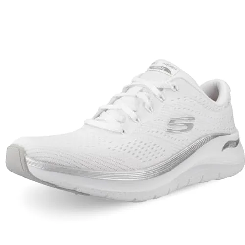 Skechers Damen Arch Fit 2.0 Glow The Distance Sneaker, weiß, 37 EU - Damen-Sneaker mit innovativer Arch Fit-Technologie für optimalen Komfort und Unterstützung bei jedem Schritt.