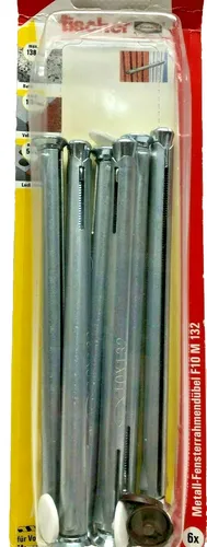 Fischer Metall- Fensterrahmenübel F10 M 132 VPE 6 Stück