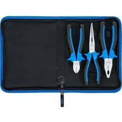 BGS Zangen-Satz | 3-tlg. - 3-teiliges Zangenset aus Chrom-Vanadium-Stahl, vernickelt und mattiert, ideal für präzise Arbeiten und langlebig im Einsatz.