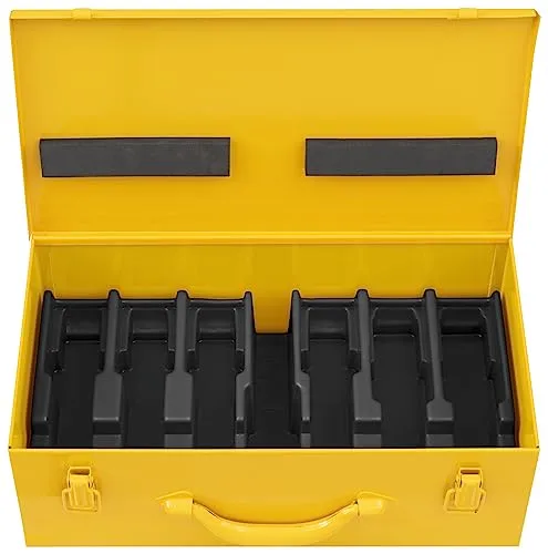 Rems Sahlblechkasten für 6 Presszangen - Robuster Stahlblechkasten mit Einlage, ideal zur sicheren Aufbewahrung von 6 Presszangen, perfekt für Profis und Handwerker.